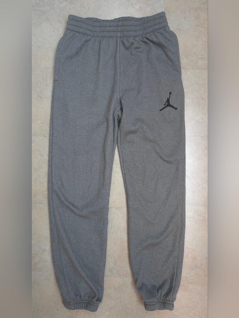 Jordan Kids Gray Heather Joggers with Jumpman Logo